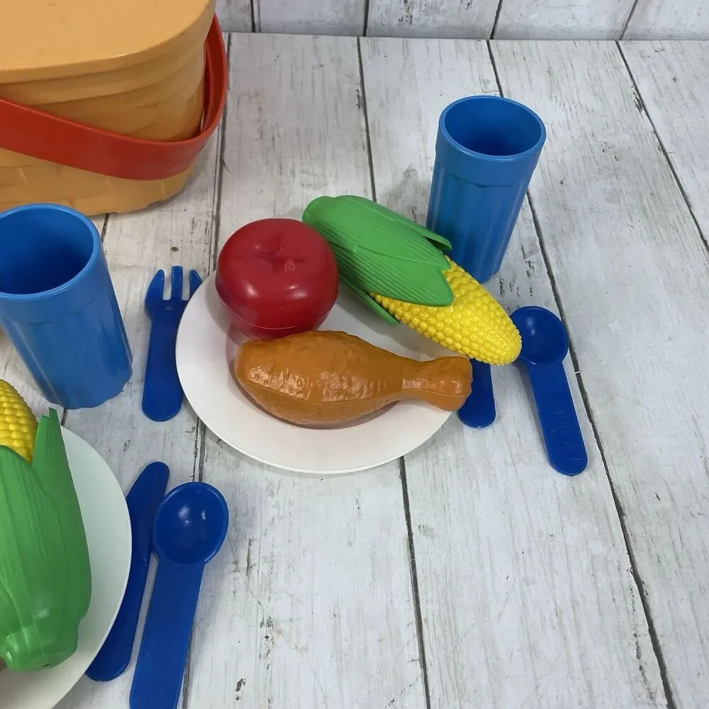 Vintage Fisher Price Fun with Food Picnic Basket - Complete